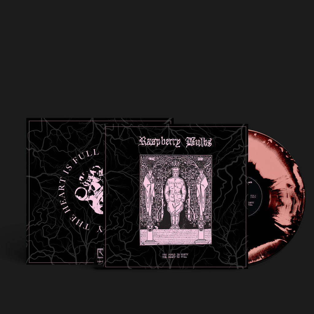 RASPBERRY BULBS | THE WORLD IS EMPTY, THE HEART IS FULL | PINK/BLACK MERGE REPRESS LP