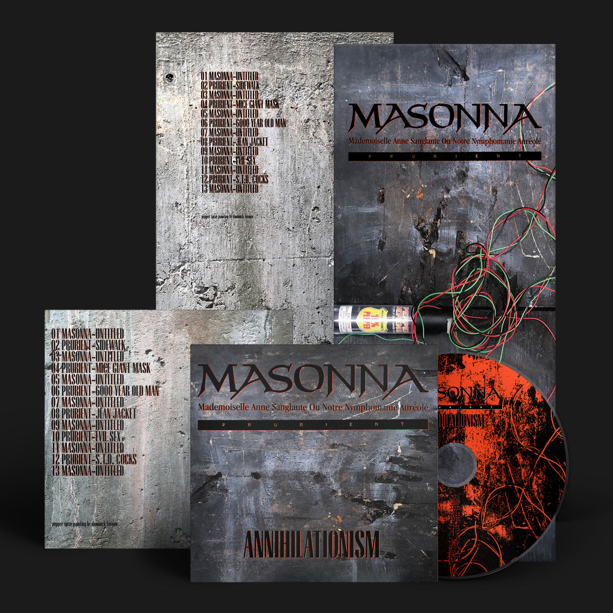 MASONNA / PRURIENT | ANNIHILATIONISM | LONGBOX CD – Hospital