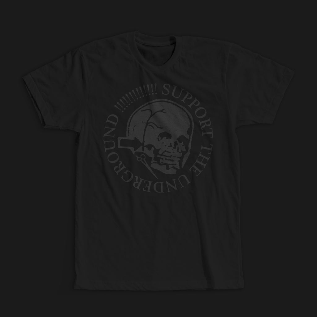 HOSPITAL PRODUCTIONS | SUPPORT THE UNDERGROUND | GREY/BLK T SHIRT