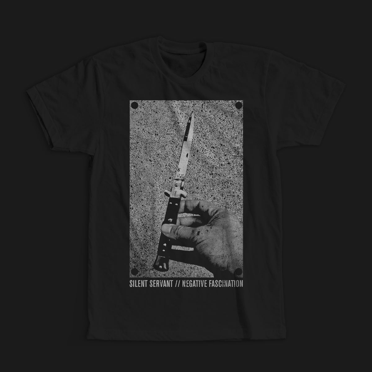 SILENT SERVANT | NEGATIVE FASCINATION | T SHIRT – Hospital Productions