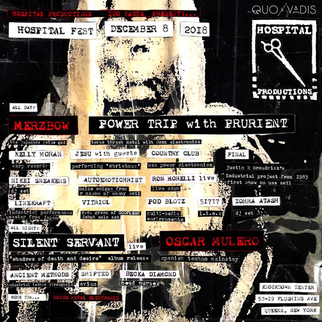 Merzbow, Oscar Mulero + More Added To Hospital Fest NYC December 8th NYC